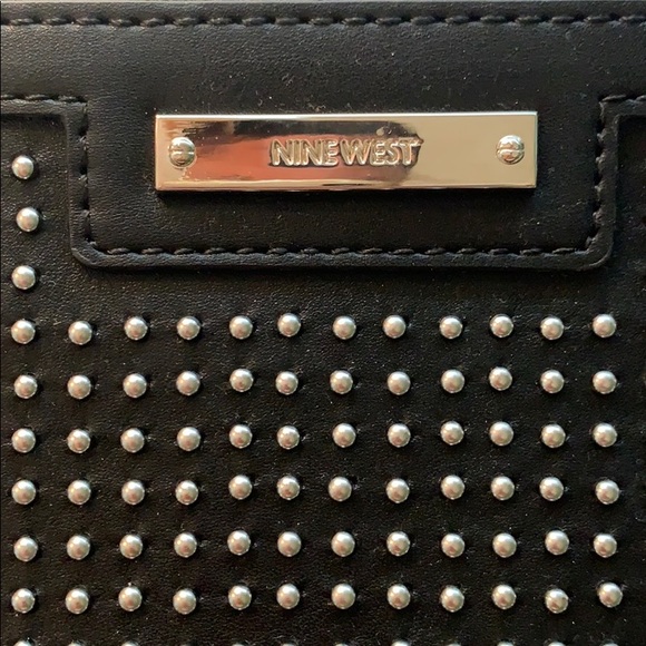 Black Nine West studded clutch. - Picture 2 of 3